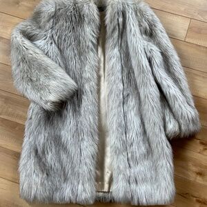 Faux Silver Fox Jacket . Great condition . Size medium.